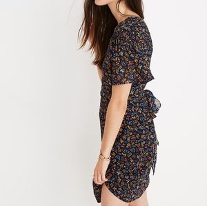 Madewell Cross-Front Mini Dress in Garden Party